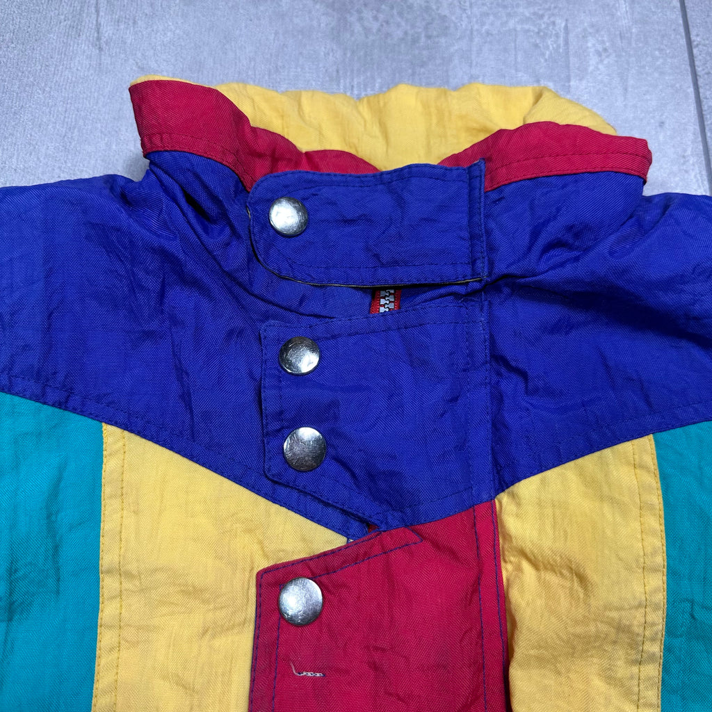 80s Colour Block Puffer Jacket 4-5 Years