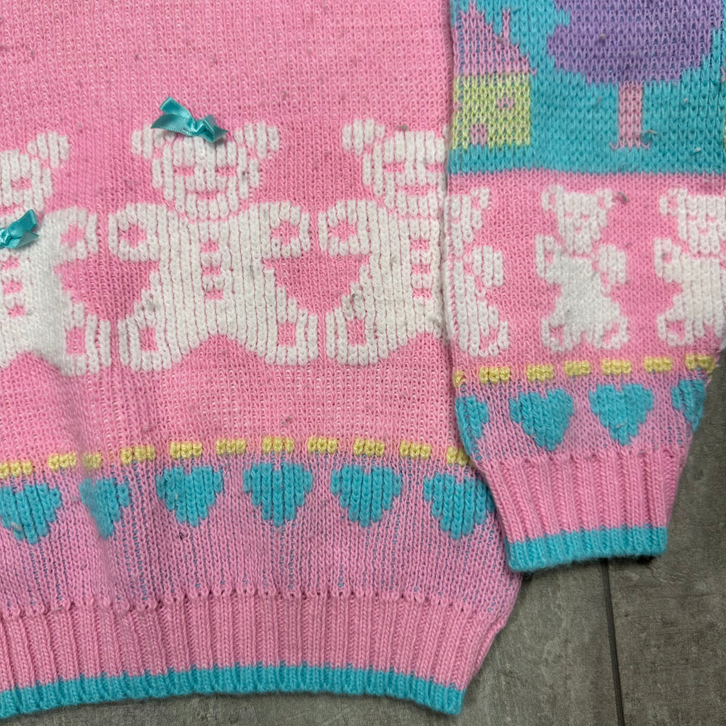 Teddy Bear Intarsia Knit 5-6 Years