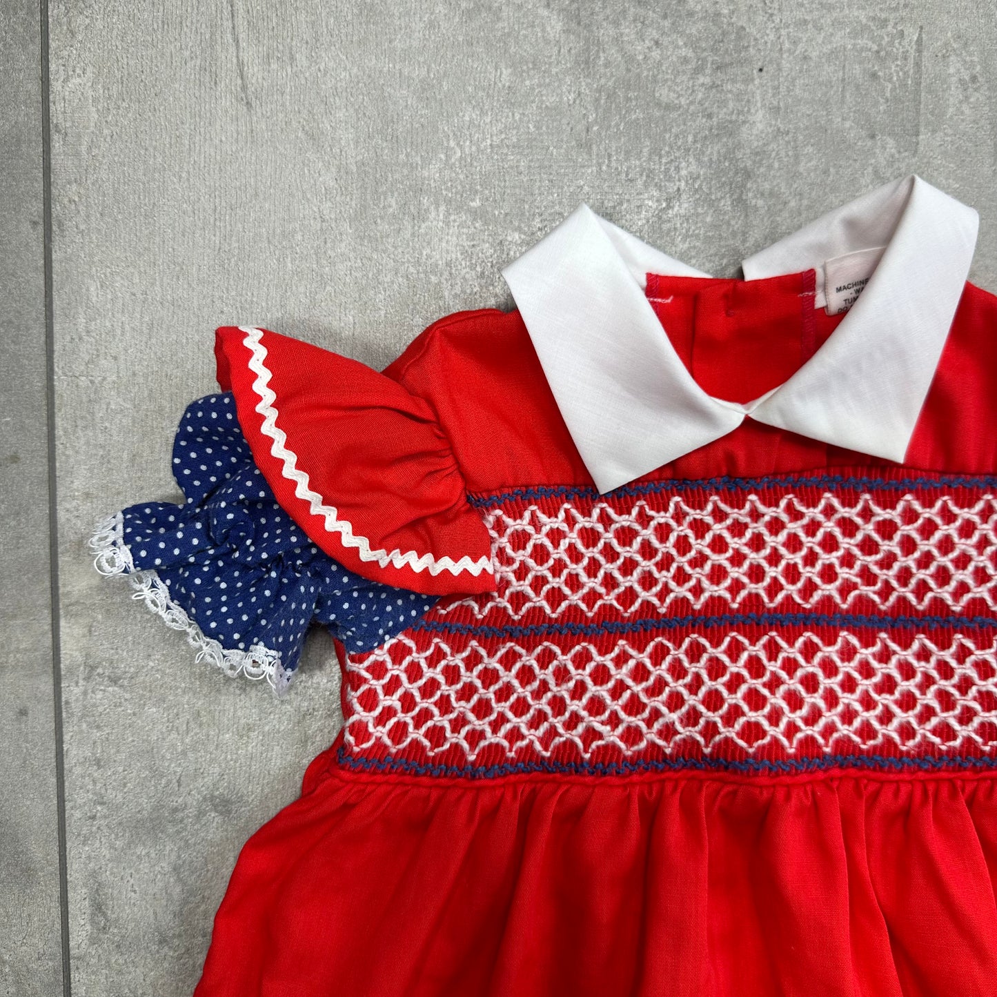 Red Smocked Prairie Dress 1-2 Years