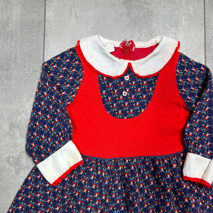 Embroidered Jersey Collared Dress 2-3 Years