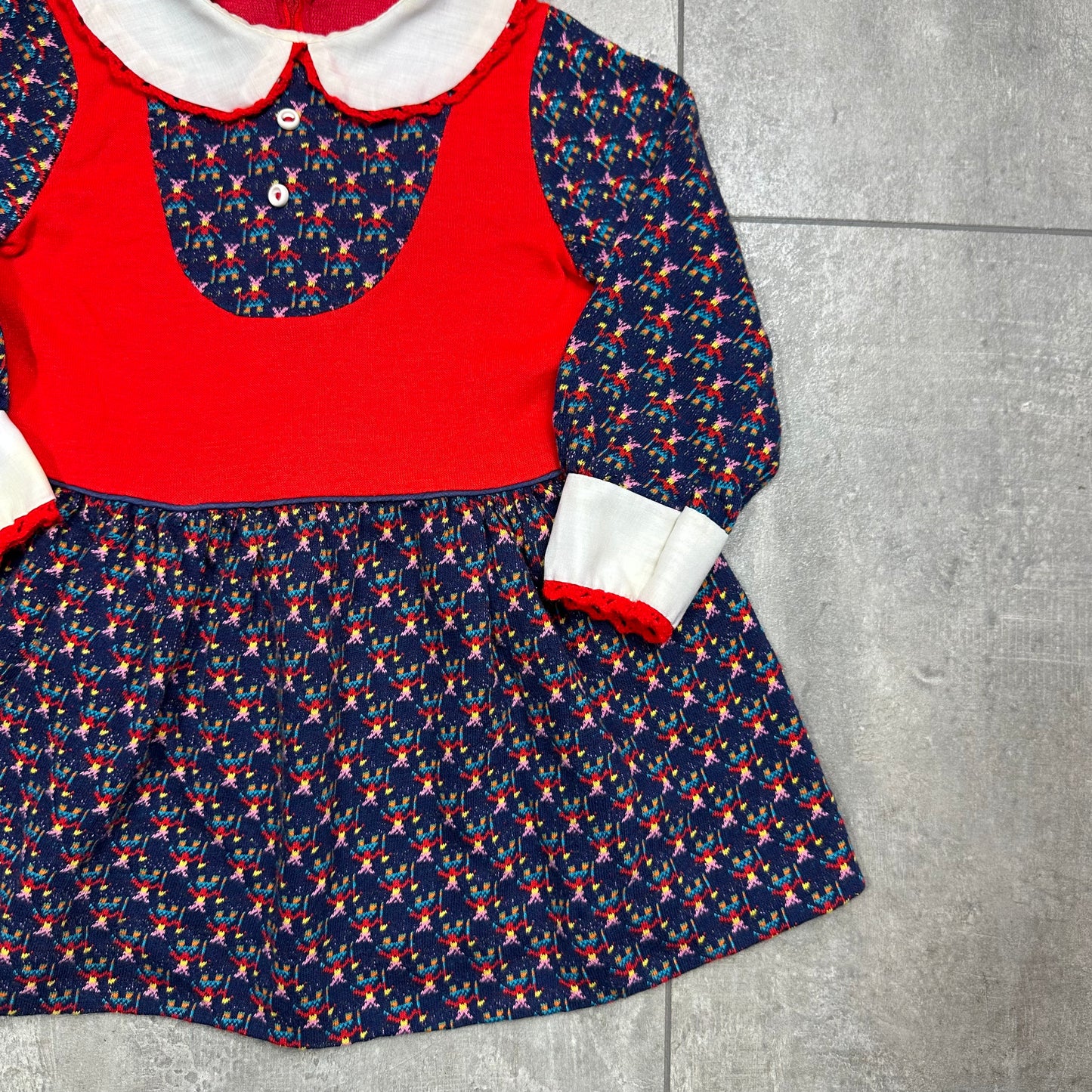 Embroidered Jersey Collared Dress 2-3 Years