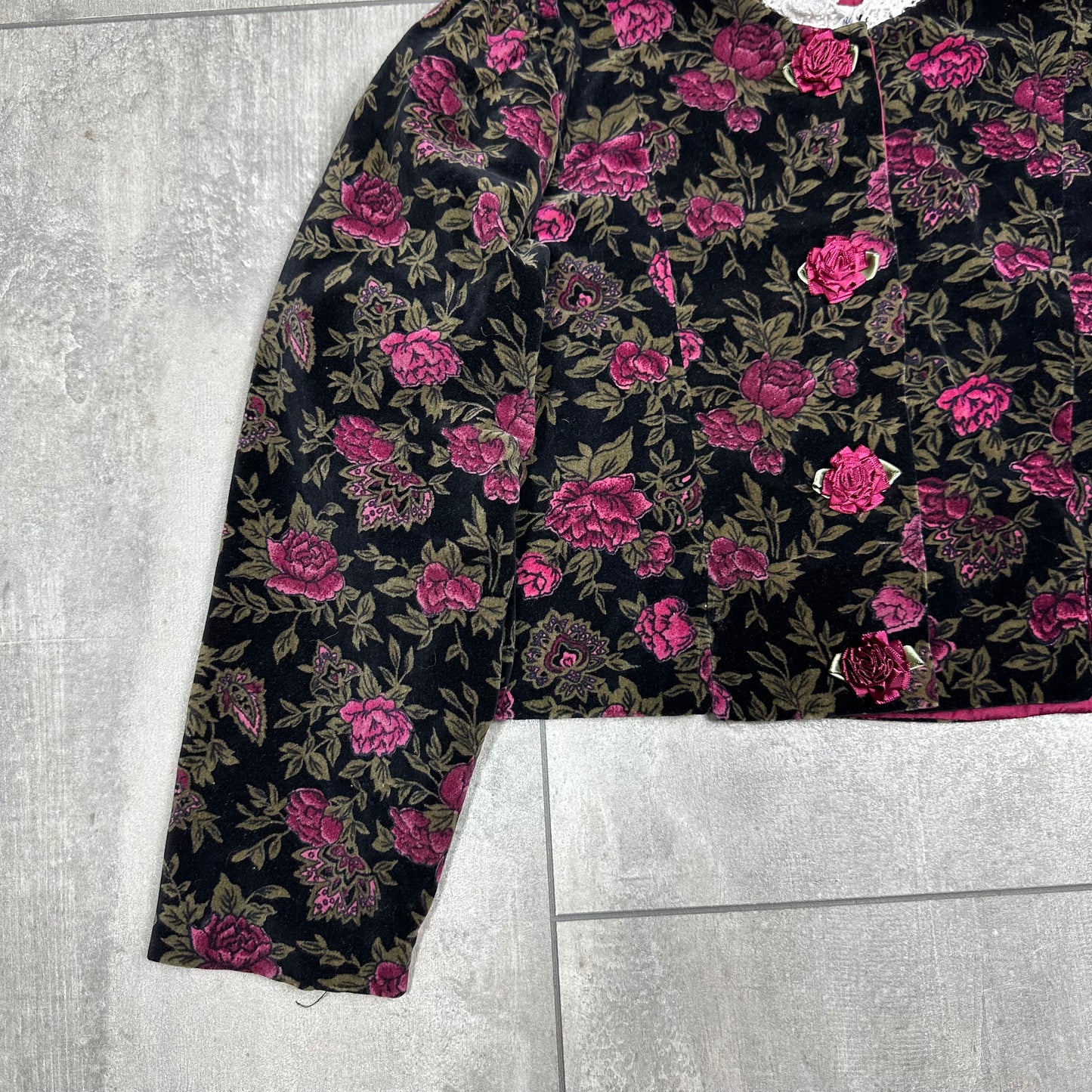 Velvet Rose Printed Jacket 9-10 Years