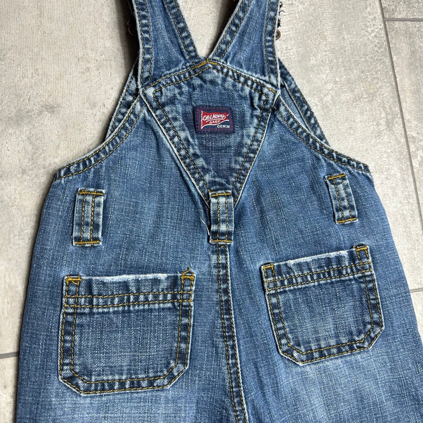 Retro Trucker Denim Dungarees 3-6 Months