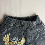 Lion Embroidered Cargo Jeans 9-12 Months