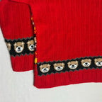 Teddy Bear Stripe Pattern Knit 9-10 Years