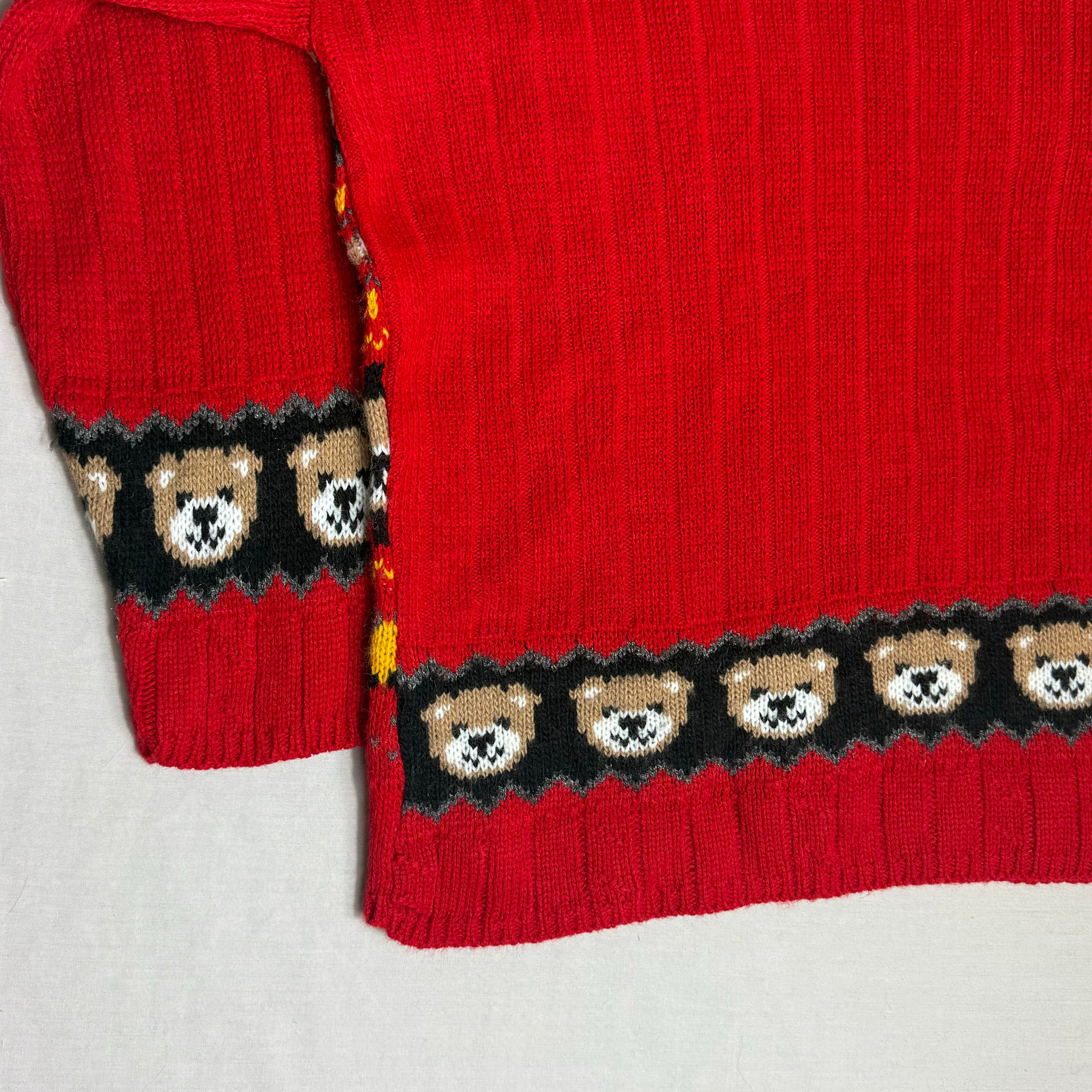 Teddy Bear Stripe Pattern Knit 9-10 Years