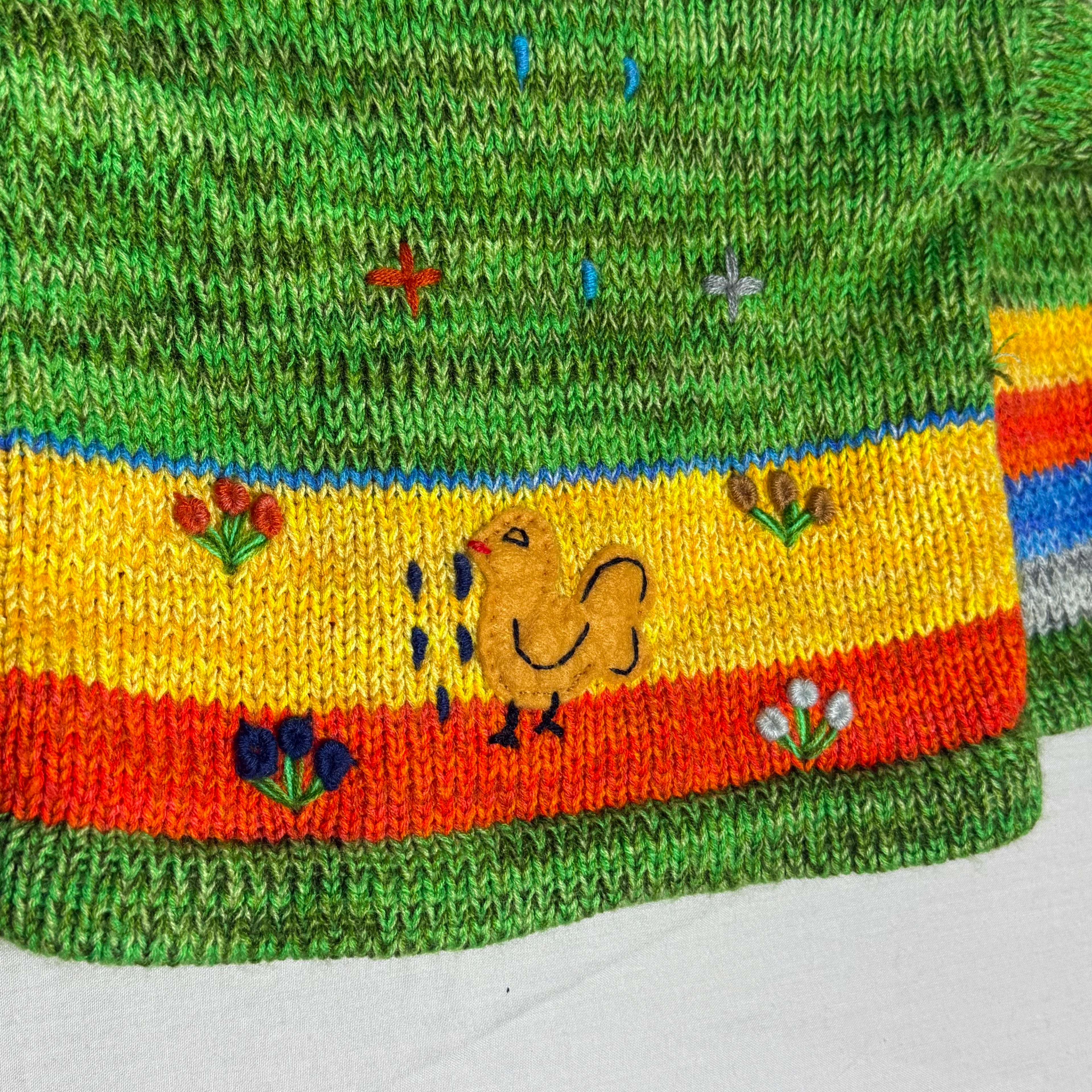 Peruvian Embroidered Knit Hoodie 2-3 Years