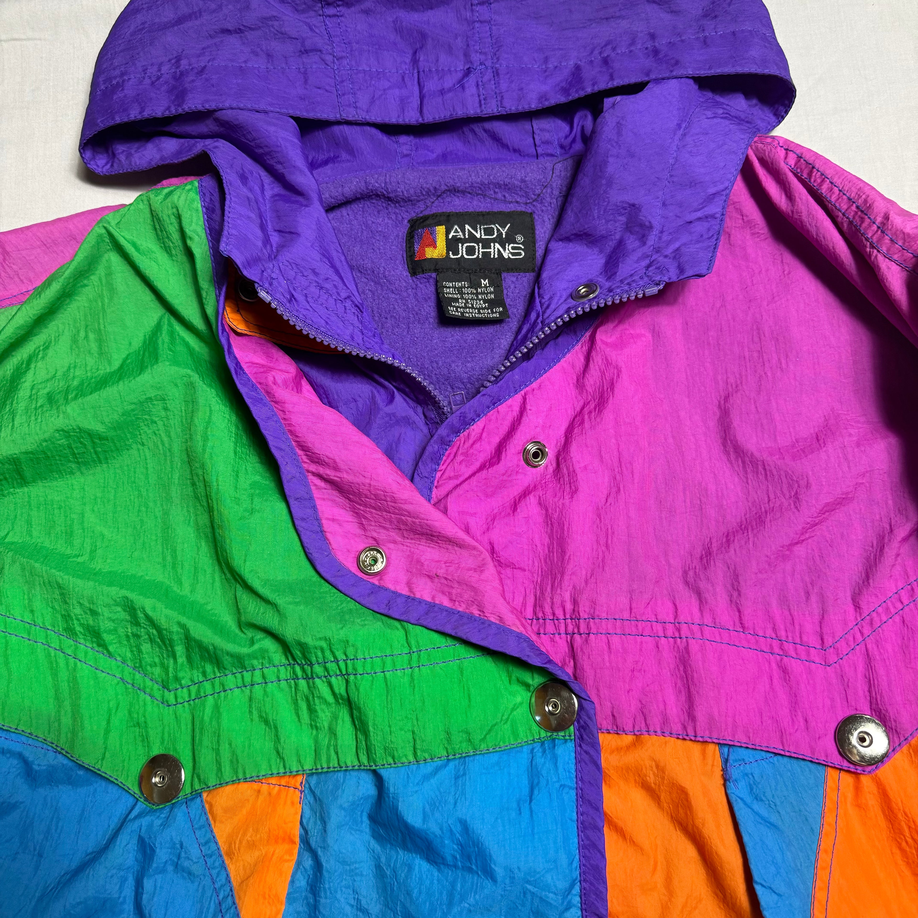 80s Colour Block Shell Jacket 12-13 Years