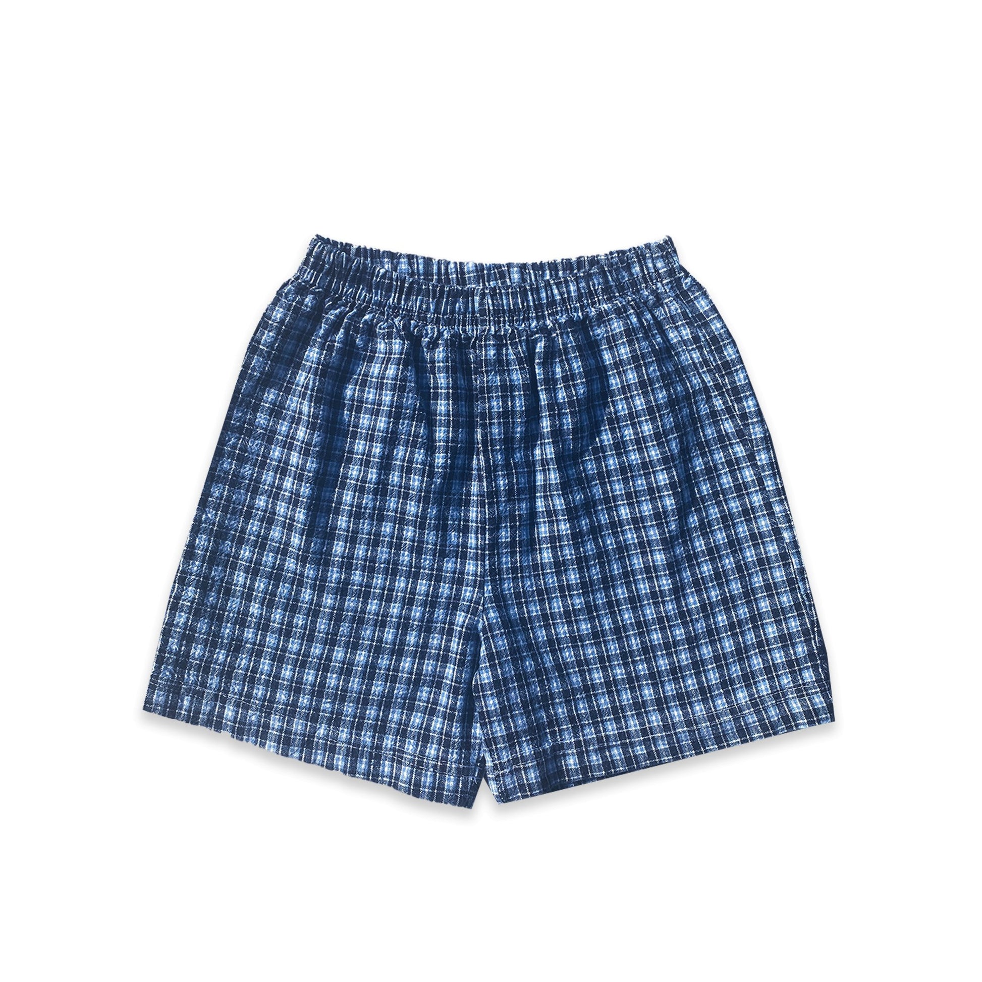 Blue Checkered Summer Shorts