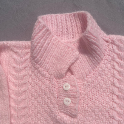 Pink Cable Knit Jumper