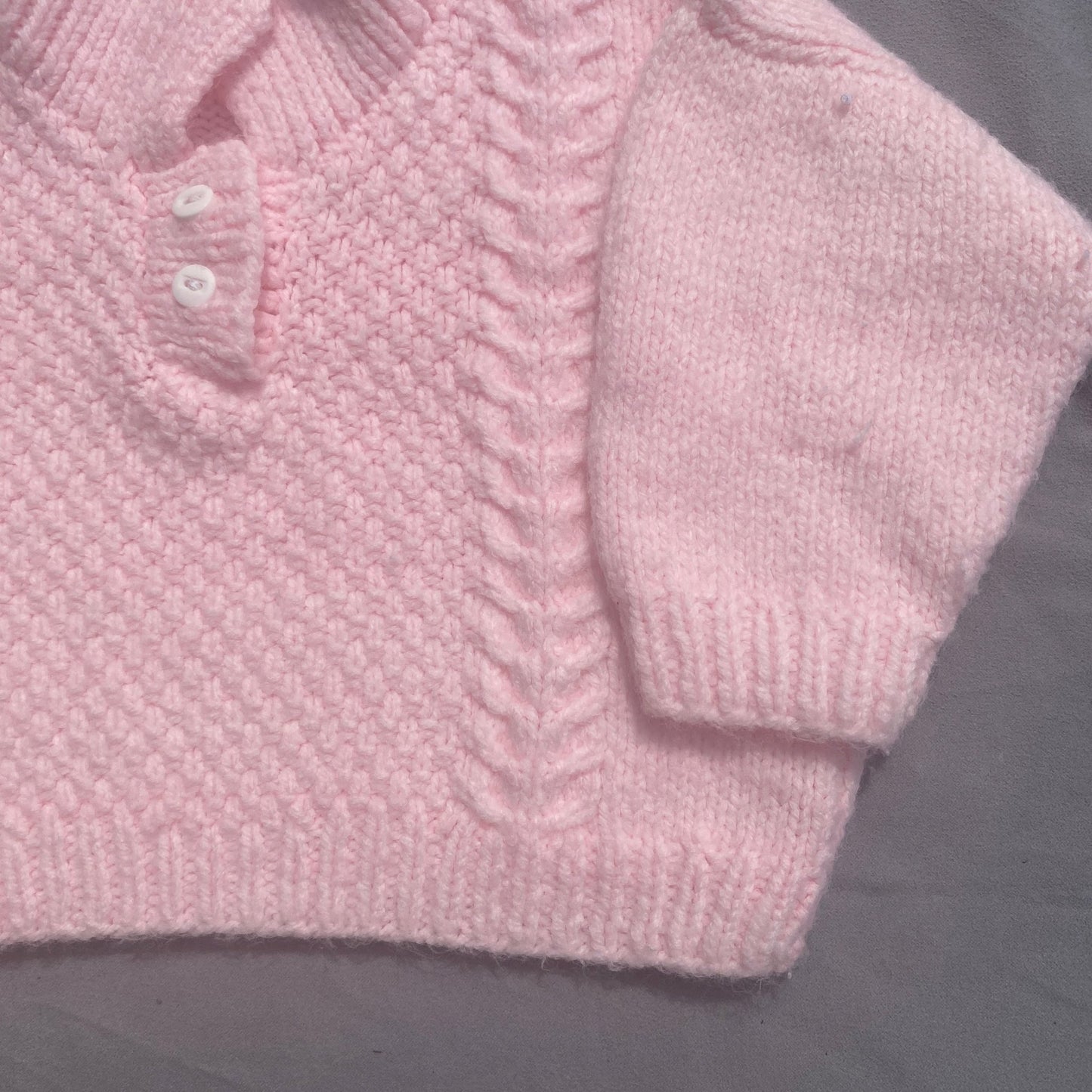 Pink Cable Knit Jumper