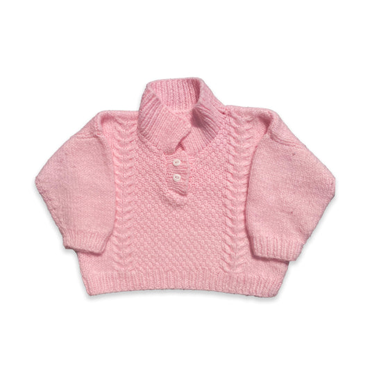 Pink Cable Knit Jumper