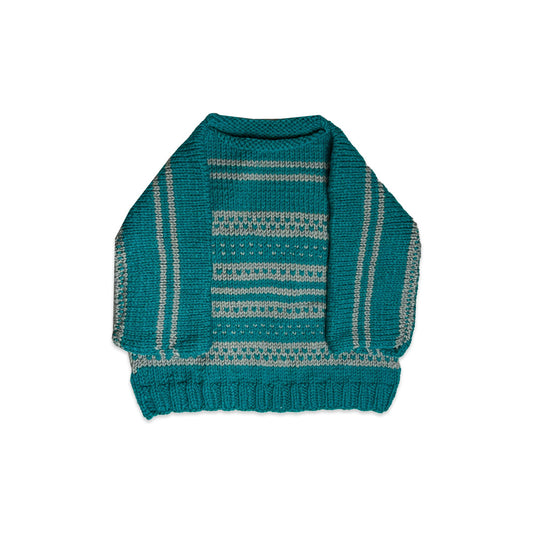 Cableknit Handmade Stripe Jumper 5 - 6 Years - Secondly