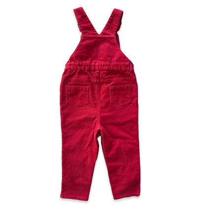 Bright Red Corduroy Dungarees