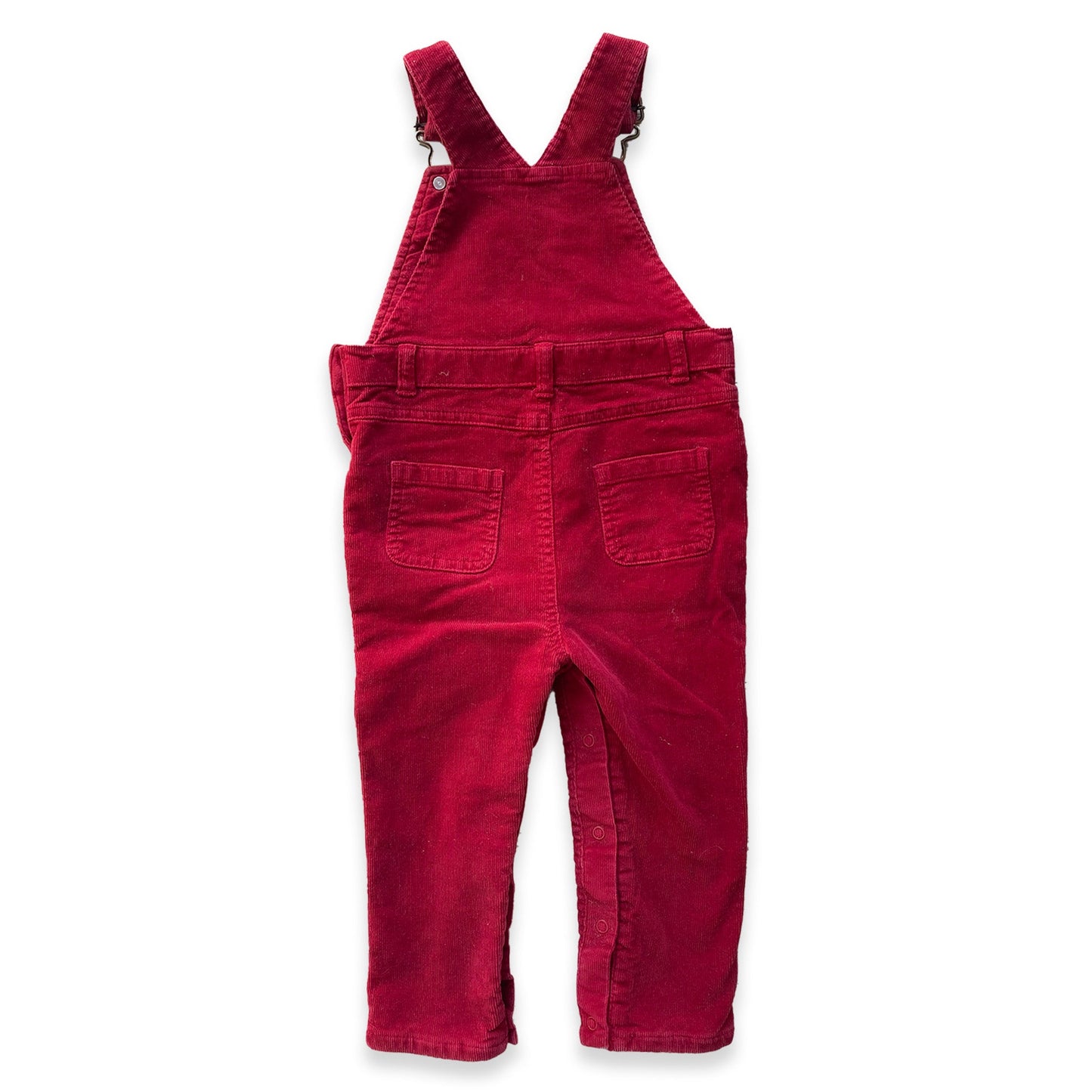 Dark Red Corduroy Dungarees