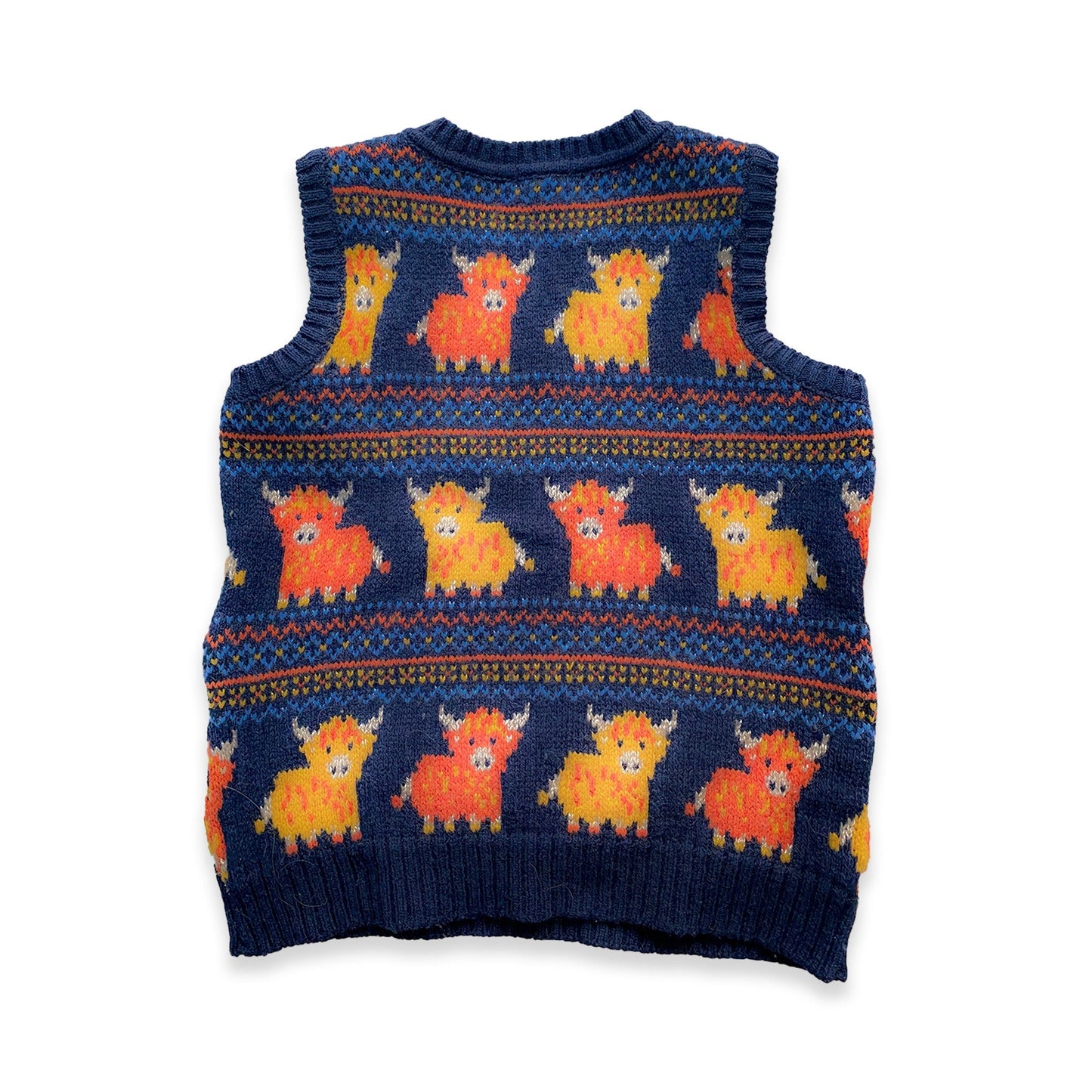 Cow Print Wool Vest