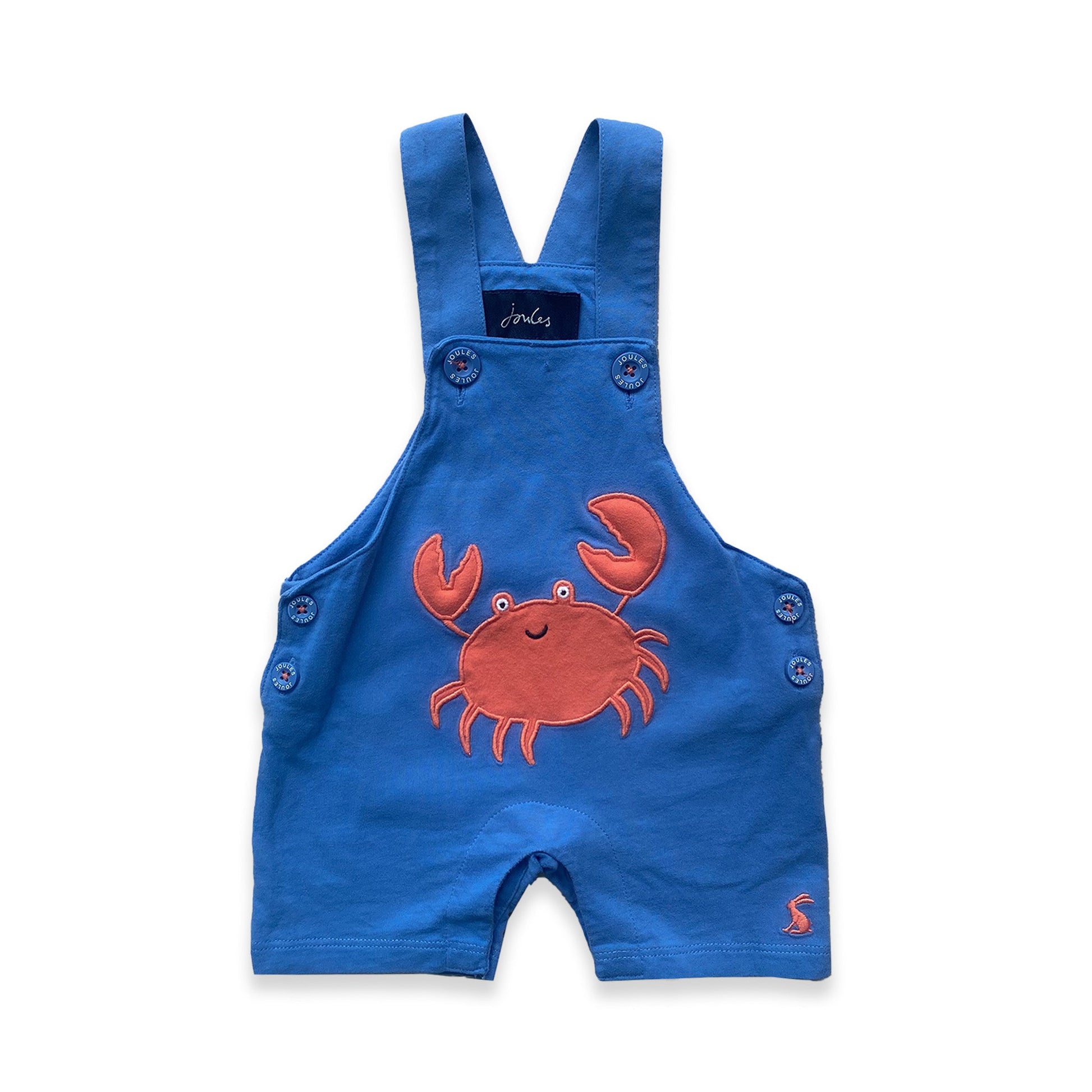 Crab Embroidered Dungarees