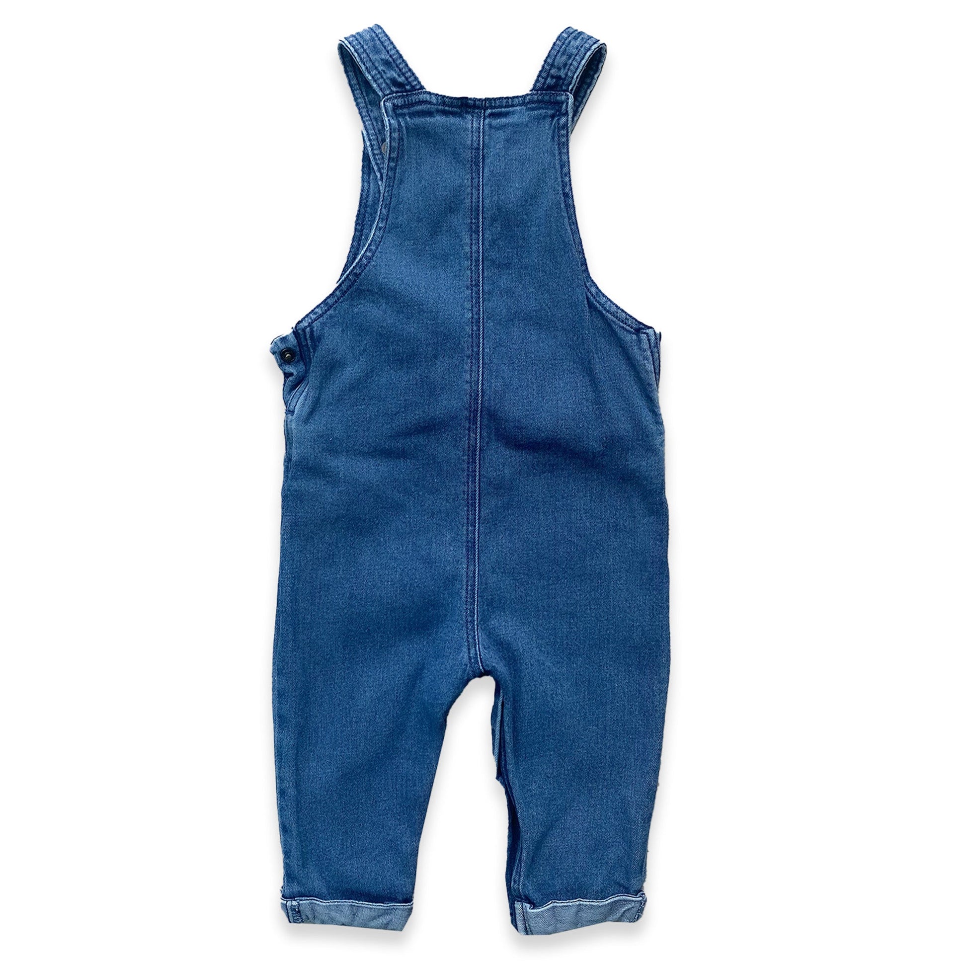 Denim Cuffed Dungarees