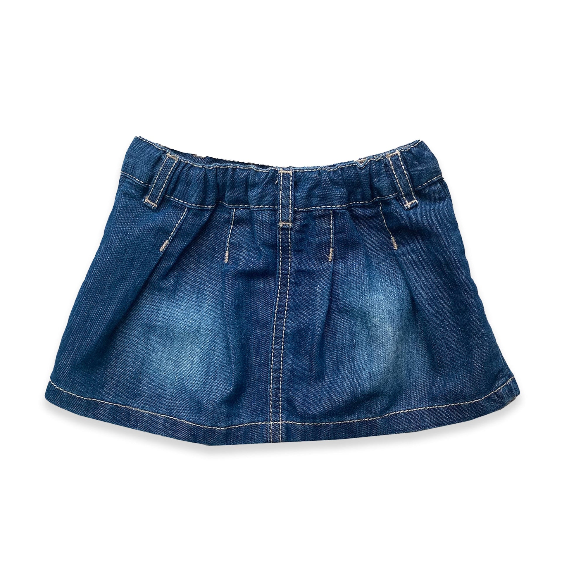 Denim Heart Pocket Mini Skirt