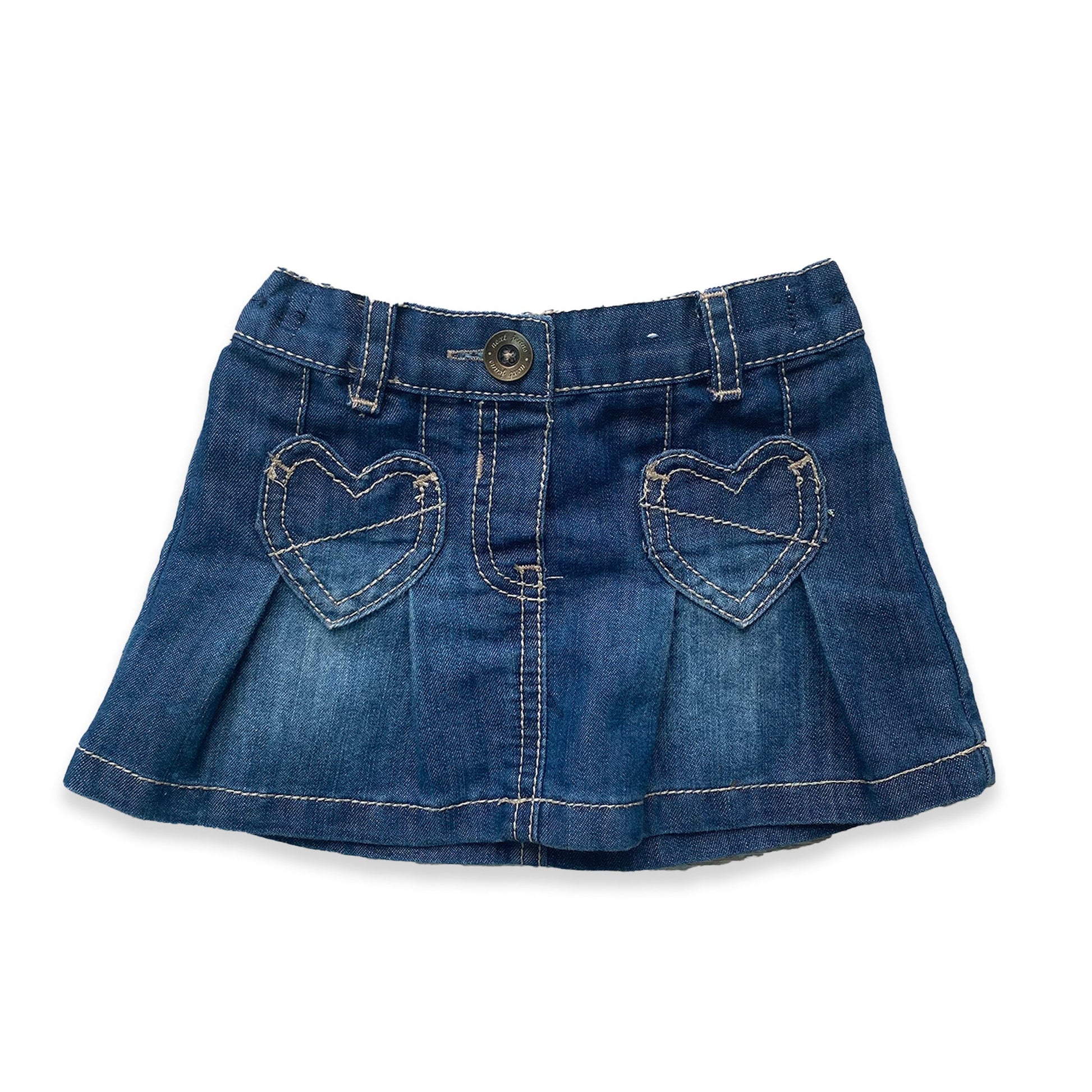 Denim Heart Pocket Mini Skirt