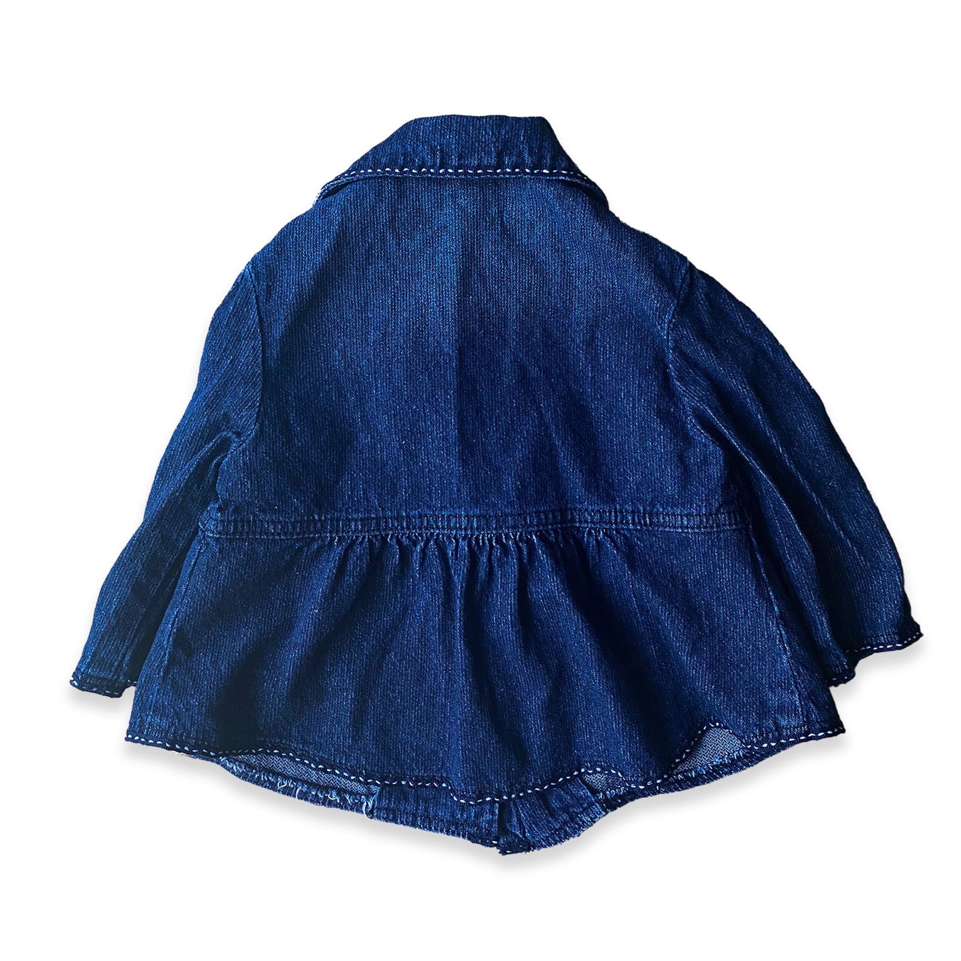 Denim Overcoat Jacket Denim Embroidered - Secondly