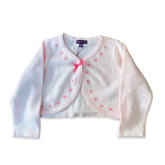 Embroidered Knitted Cropped Cardigan - Secondly