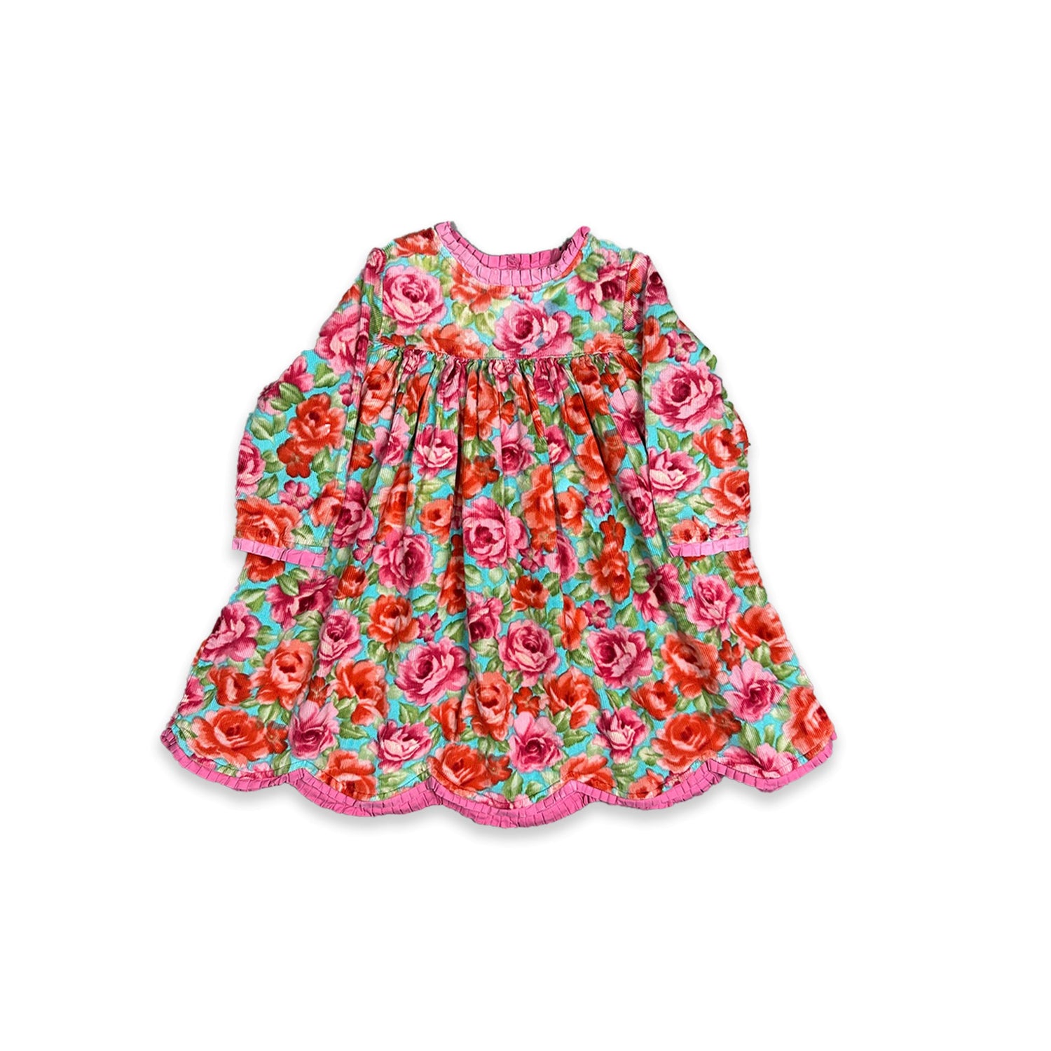 Floral Corduroy Winter Dress 2 - 3 Years Dress Floral Floral_Corduroy_Winter_Dress_2 - 3_Years_294 - Secondly