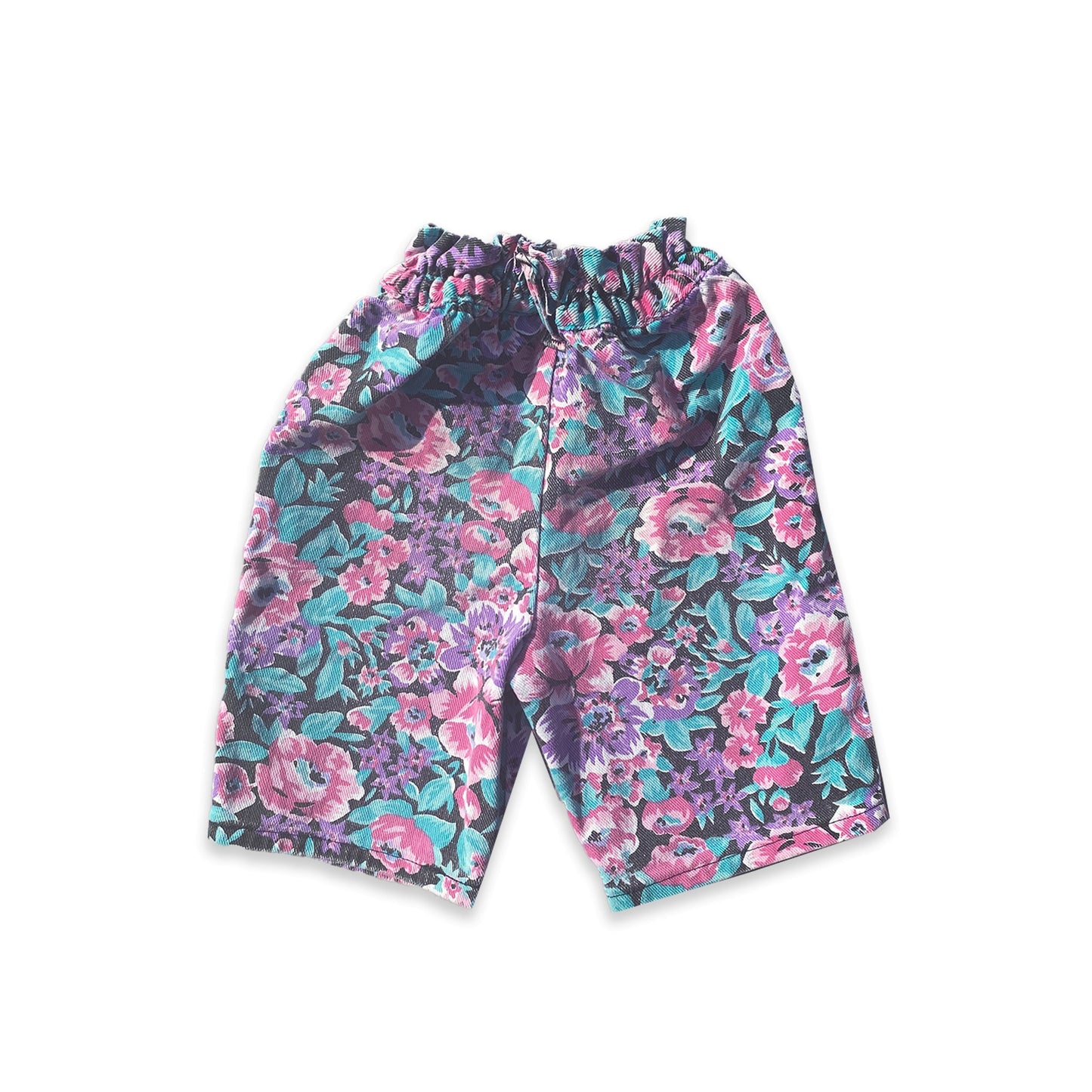 Floral Denim Pull Up Shorts 4 - 5 Years Floral_Denim_Pull_Up_Shorts_203 - Secondly