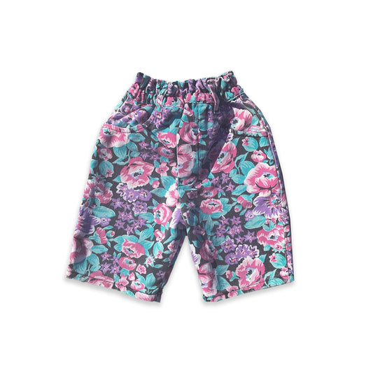 Floral Denim Pull Up Shorts 4 - 5 Years Floral_Denim_Pull_Up_Shorts_203 - Secondly