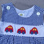 Gingham Car Embroidered All in One 12 - 18 Months Gingham_Car_Embroidered_All_in_One_187 - Secondly