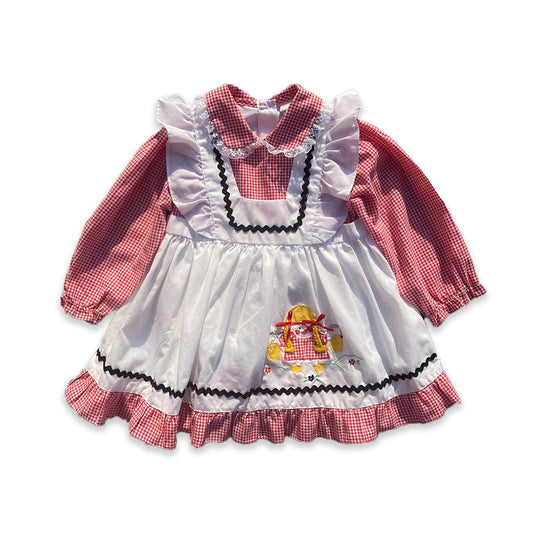 Gingham Prairie Frill Embroidered Dress 2 - 3 Years Gingham_Prairie_Frill_Embroidered_Dress_144 - Secondly