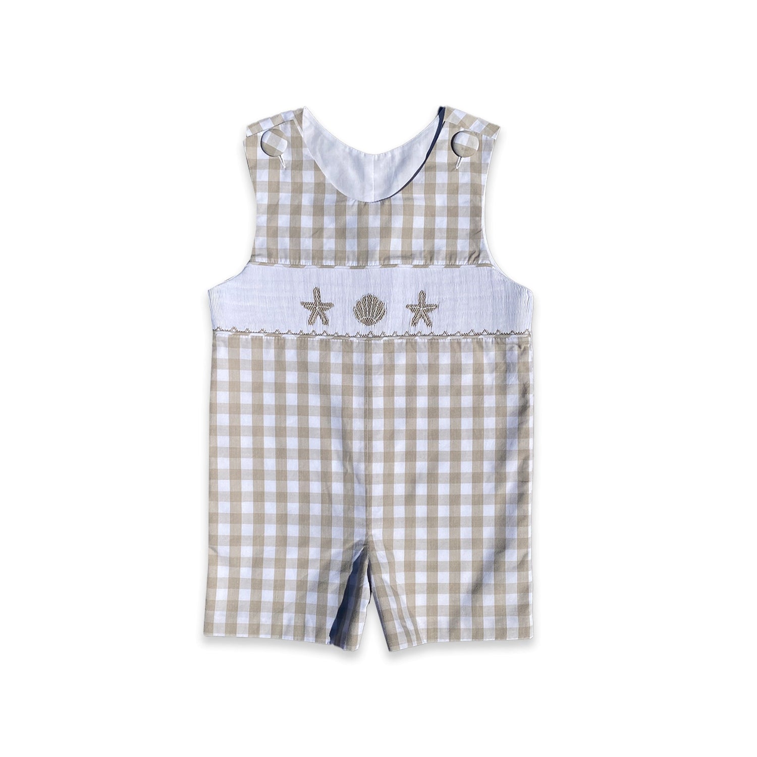 Gingham Seashell Embroidered All in One 18 - 24 Months Gingham_Seashell_Embroidered_All_in_One_238 - Secondly