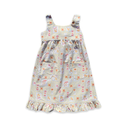 Handmade Floral Gingham Print Summer Dress 7 - 8 Years Handmade_Floral_Gingham_Print_Summer_Dress_156 - Secondly