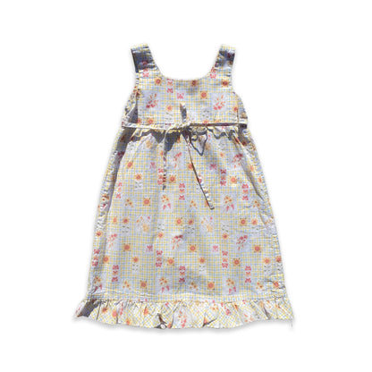 Handmade Floral Gingham Print Summer Dress 7 - 8 Years Handmade_Floral_Gingham_Print_Summer_Dress_156 - Secondly