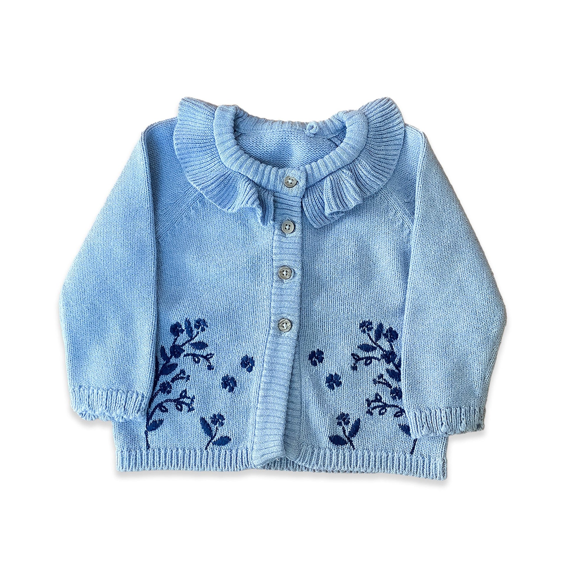 Knitted Frill Embroidered Cardigan Floral Pastel Knitted_Frill_Embroidered_Cardigan_26 - Secondly