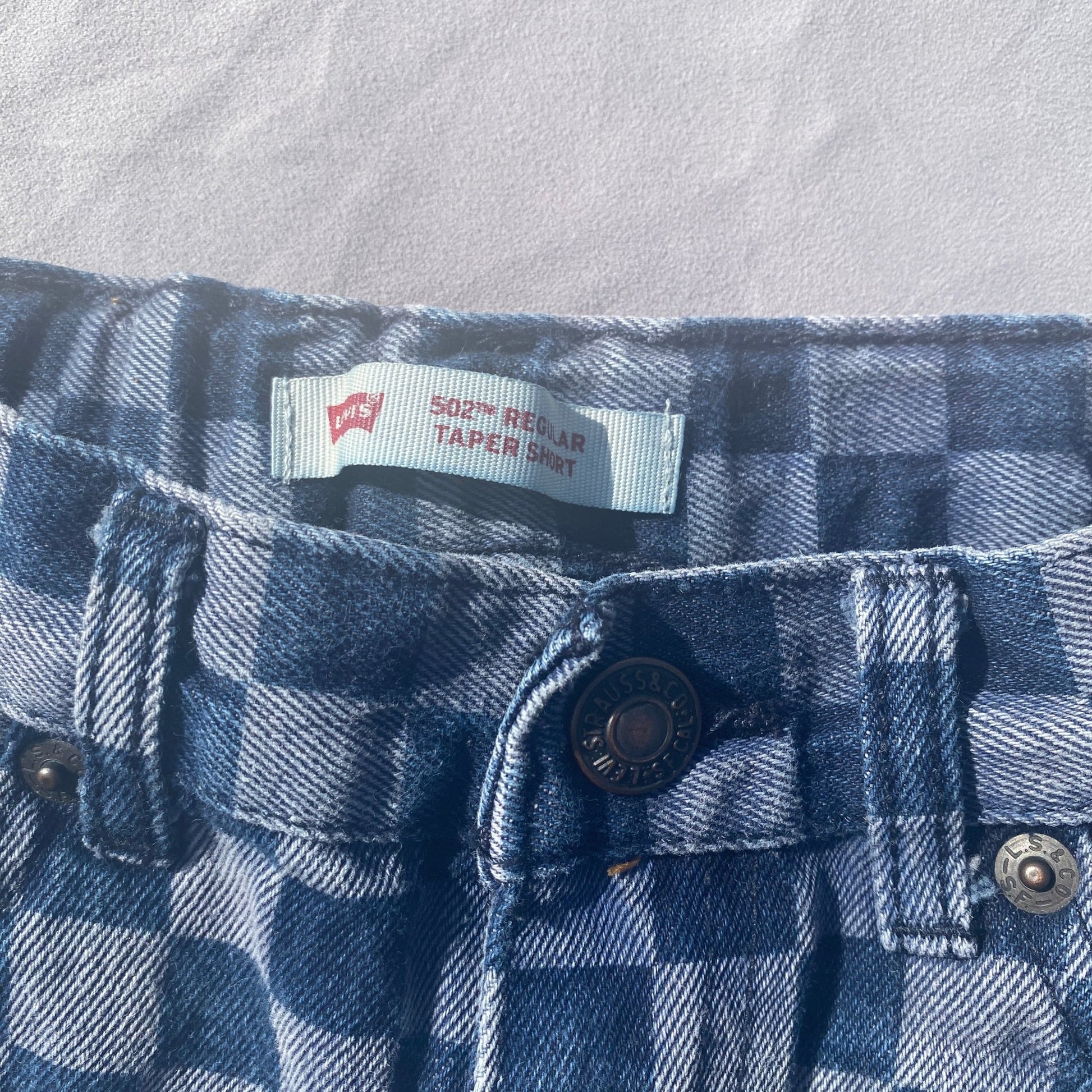 Levi's Checkboard Denim Shorts 6 - 7 Years Levi's_Checkboard_Denim_Shorts_189 - Secondly