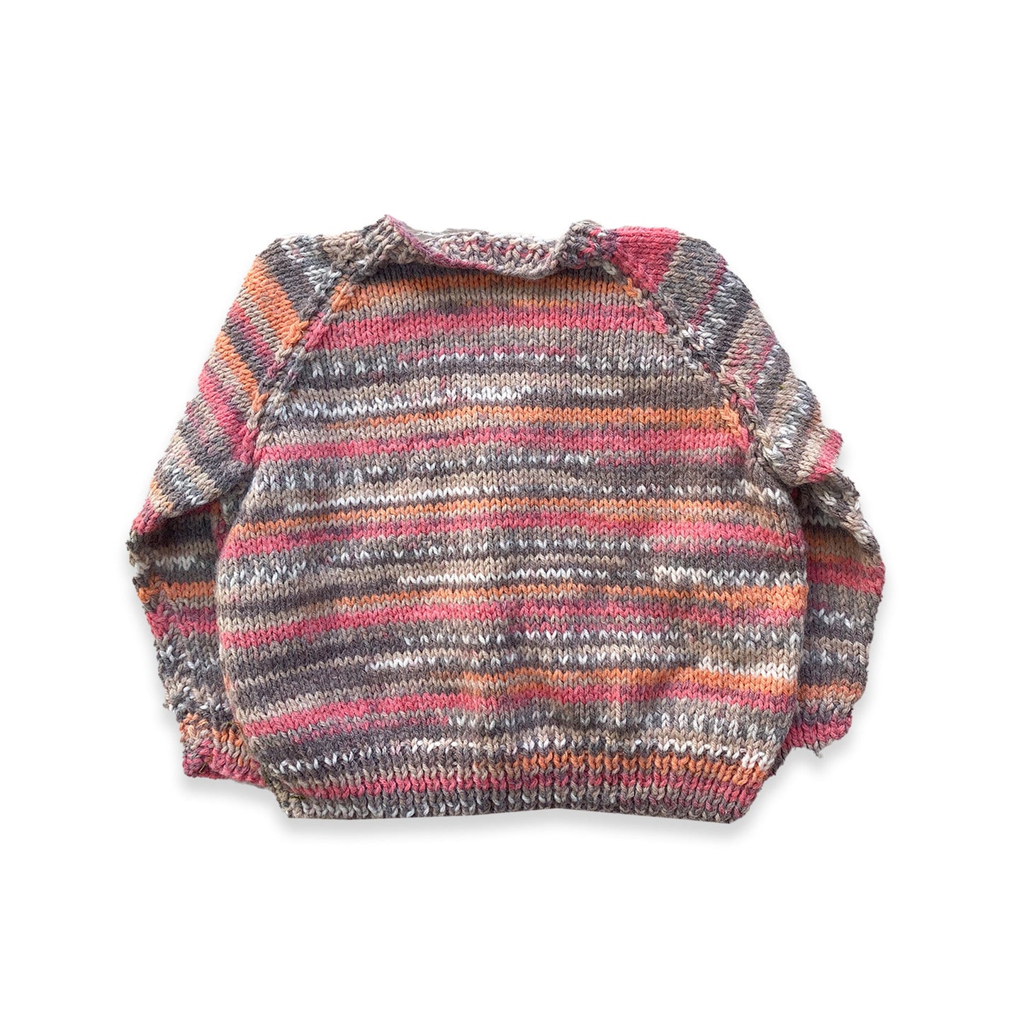 Multicoloured Handmade Knitted Cardigan Cardgian Casual Multicoloured_Handmade_Knitted_Cardigan_78 - Secondly