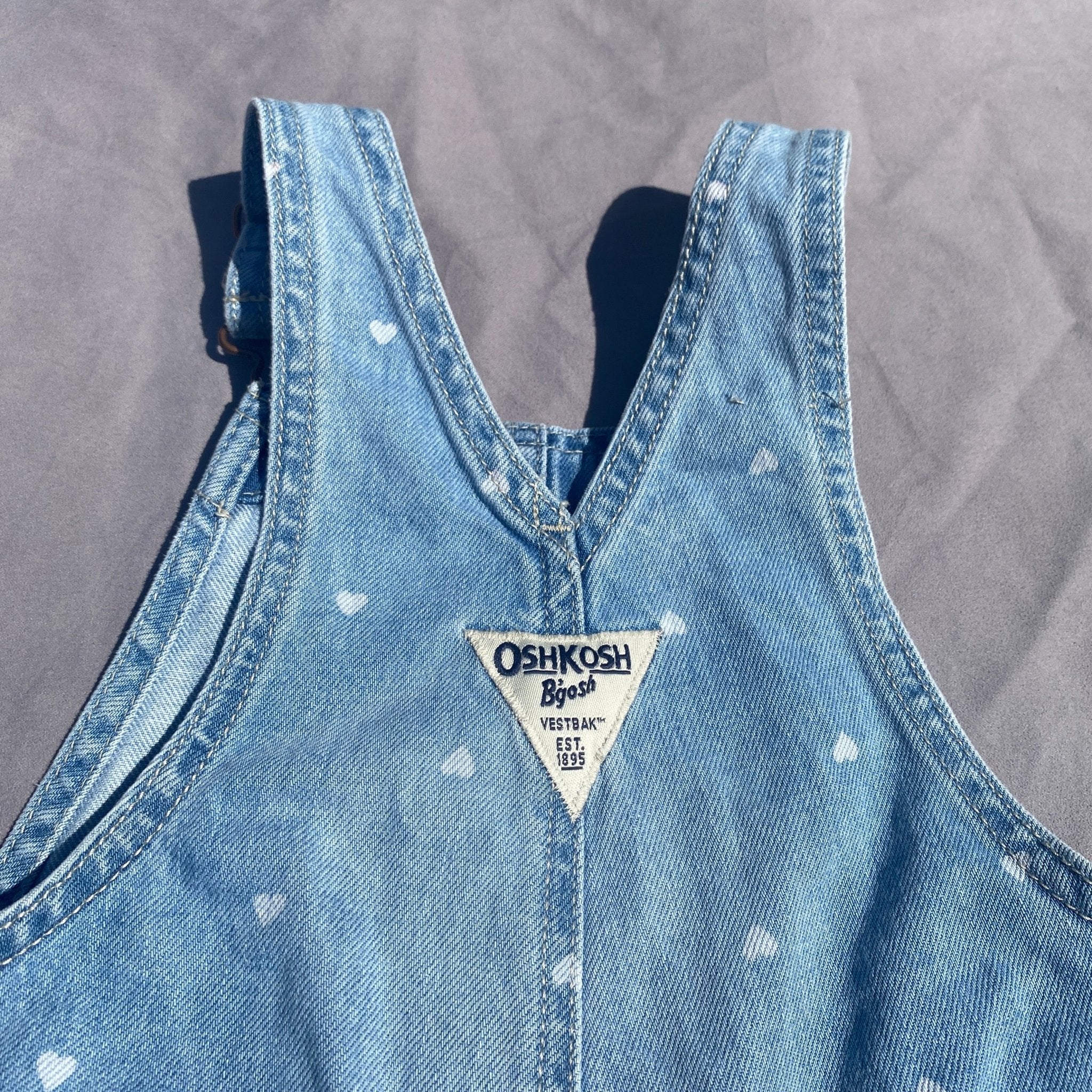 Vintage outlets oshkosh heart overalls 12m