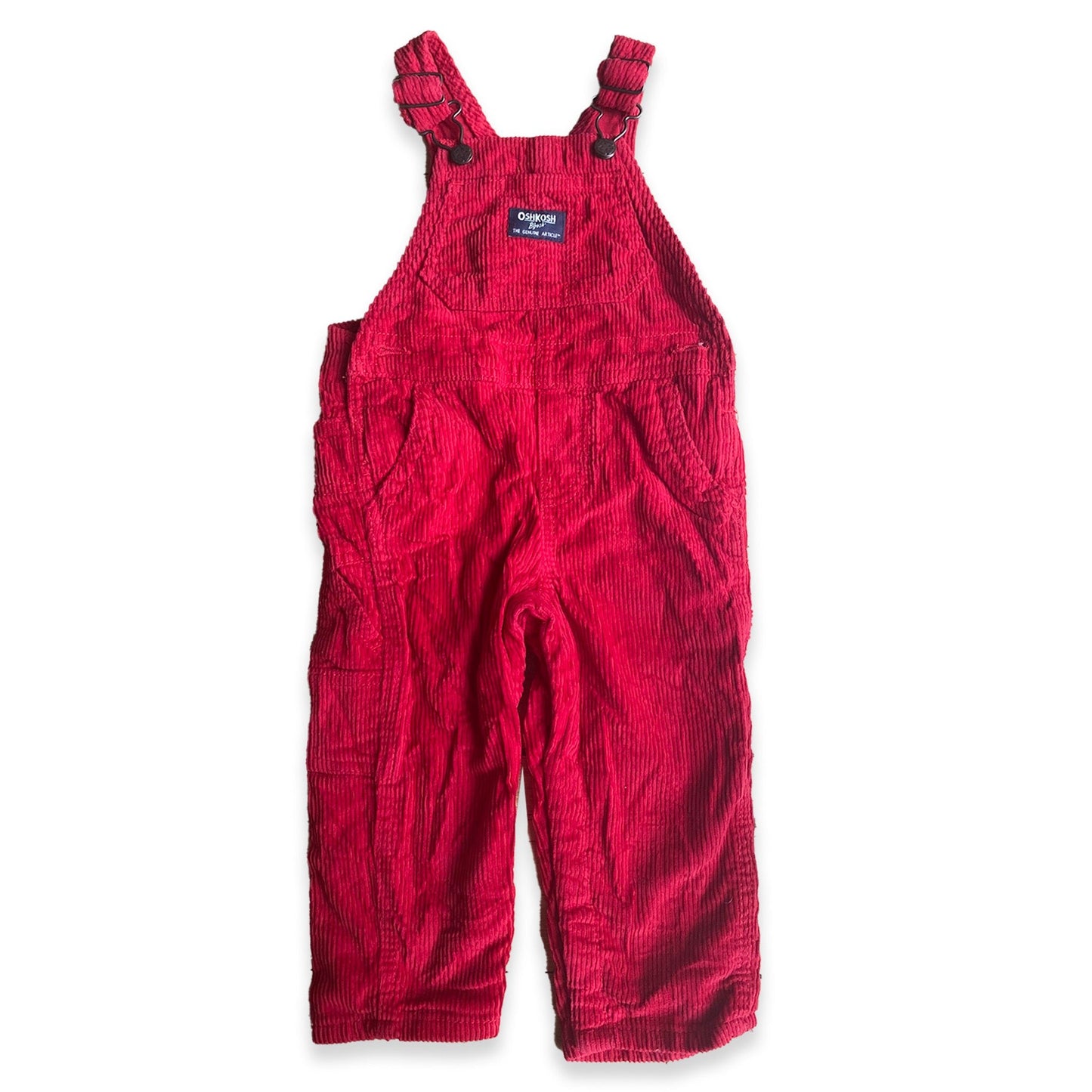 Oshkosh B'Gosh Red Corduroy Cargo Dungarees Corduroy Denim Oshkosh_B'Gosh_Red_Corduroy_Cargo_Dungarees_105 - Secondly