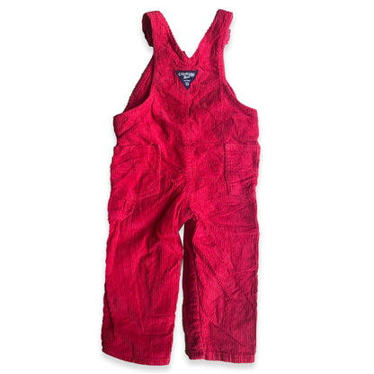 Oshkosh B'Gosh Red Corduroy Cargo Dungarees Corduroy Denim Oshkosh_B'Gosh_Red_Corduroy_Cargo_Dungarees_105 - Secondly