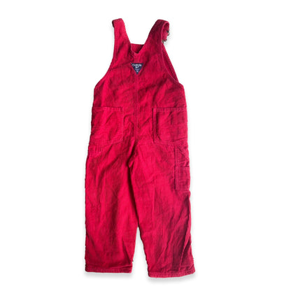 Oshkosh B'Gosh Red Corduroy Dungarees Casual Corduroy Denim - Secondly