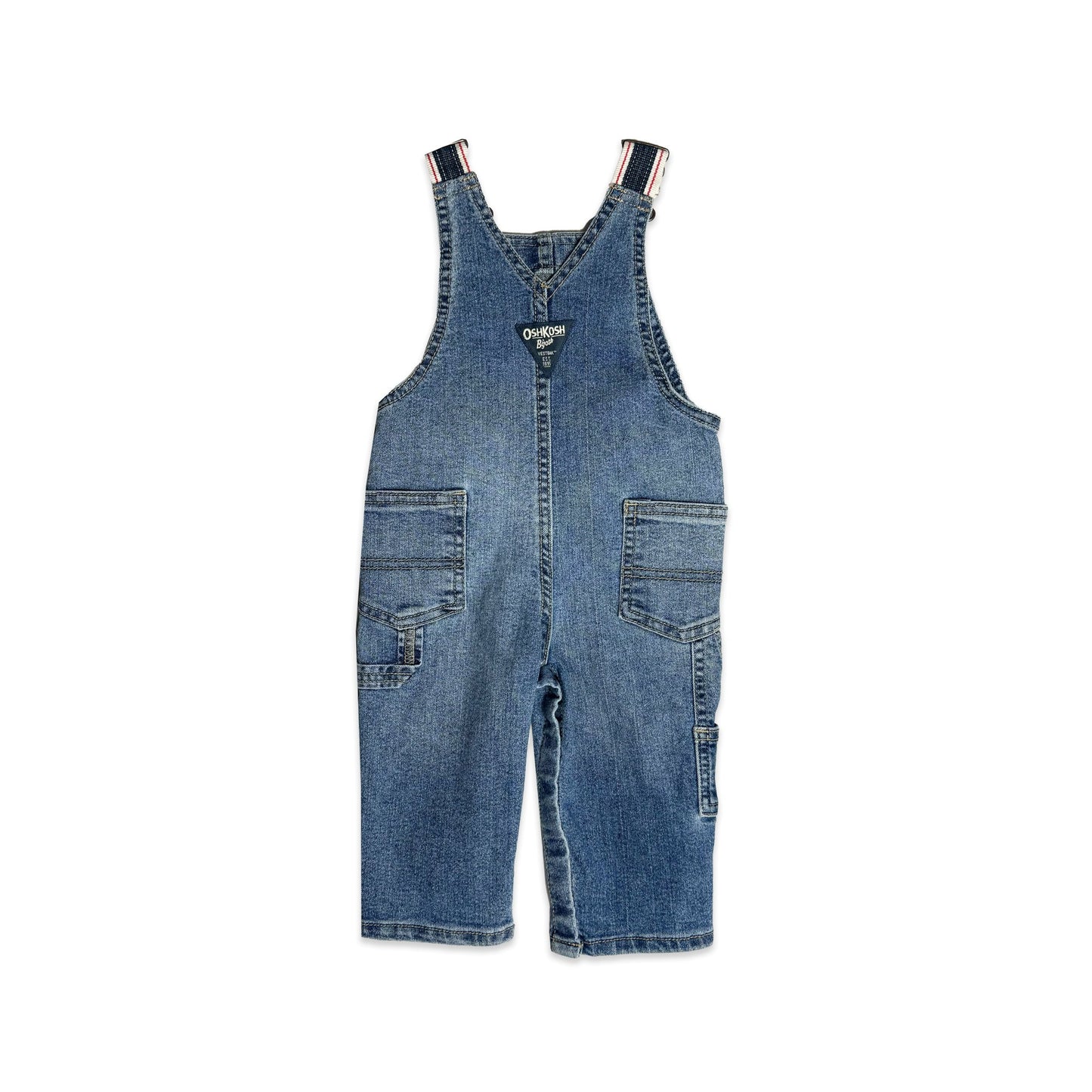 OshKosh Denim Stripe Dungarees 12 - 18 Months Dungarees New Arrivals OshKosh_Denim_Stripe_Dungarees_12 - 18_Months_322 - Secondly