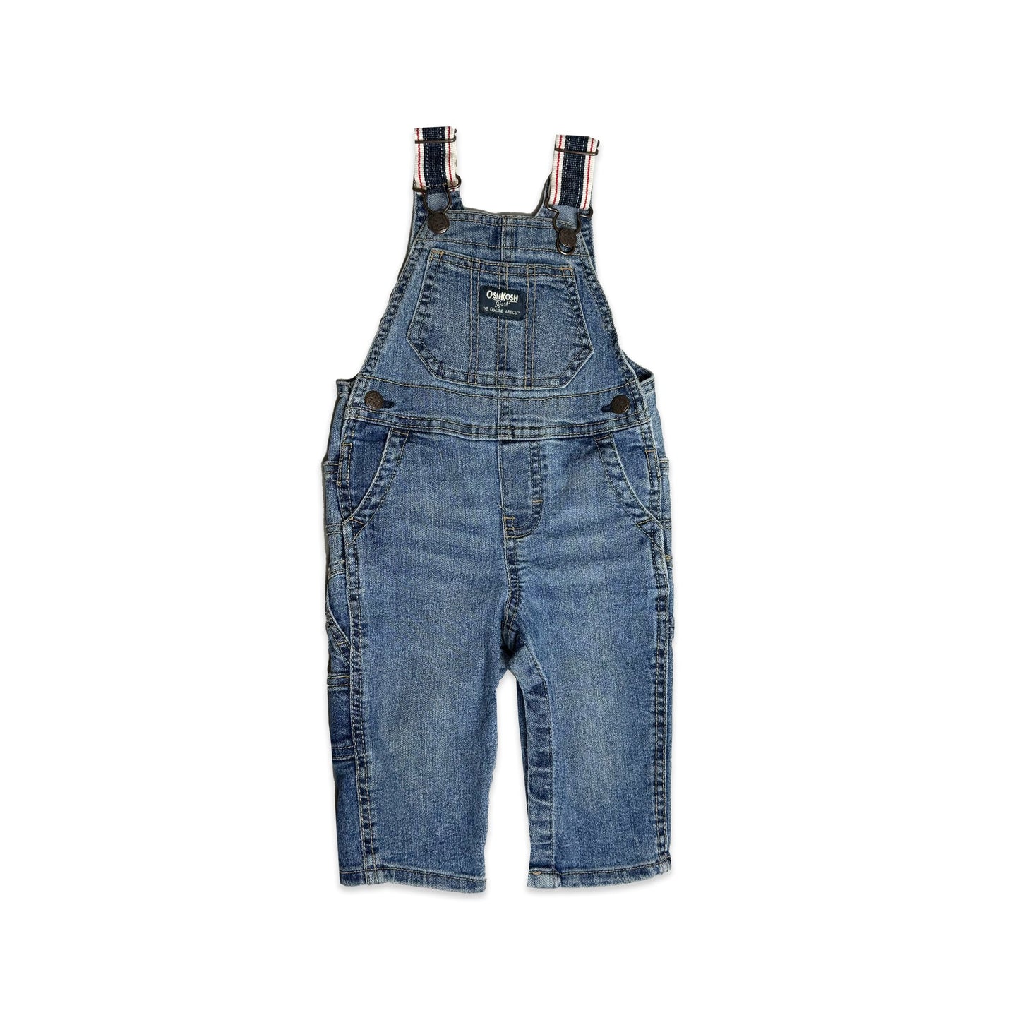 OshKosh Denim Stripe Dungarees 12 - 18 Months Dungarees New Arrivals OshKosh_Denim_Stripe_Dungarees_12 - 18_Months_322 - Secondly