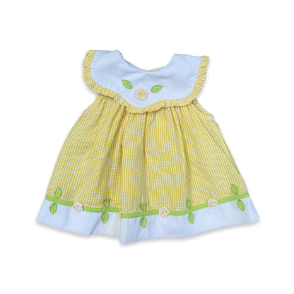 Pastel Gingham Pleated Embroidered Summer Dress 12 - 18 Months Pastel_Gingham_Pleated_Embroidered_Summer_Dress_140 - Secondly