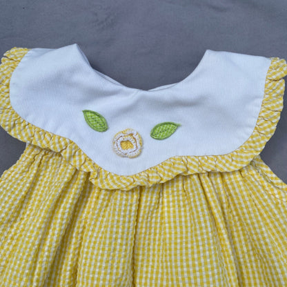 Pastel Gingham Pleated Embroidered Summer Dress 12 - 18 Months Pastel_Gingham_Pleated_Embroidered_Summer_Dress_140 - Secondly