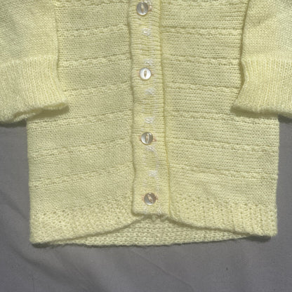 Pastel Yellow Handmade Bunny Cardigan 3 - 6 Months Pastel_Yellow_Handmade_Bunny_Cardigan_164 - Secondly