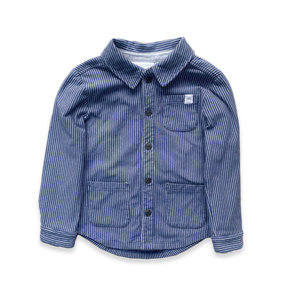 Pinstripe Overshirt Jacket - Secondly