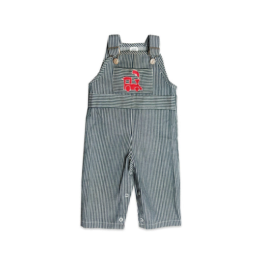 Pinstripe Train Dungarees 9 - 12 Months New Arrivals Winter Pinstripe_Train_Dungarees_9 - 12_Months_441 - Secondly