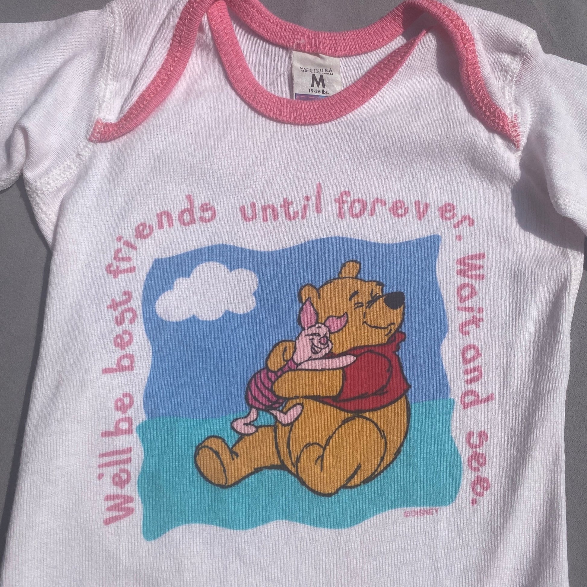 Pooh Bear and Piglet Pink Printed Baby Grow 6 - 9 Months Pooh_Bear_and_Piglet_Pink_Printed_Baby_Grow__176 - Secondly