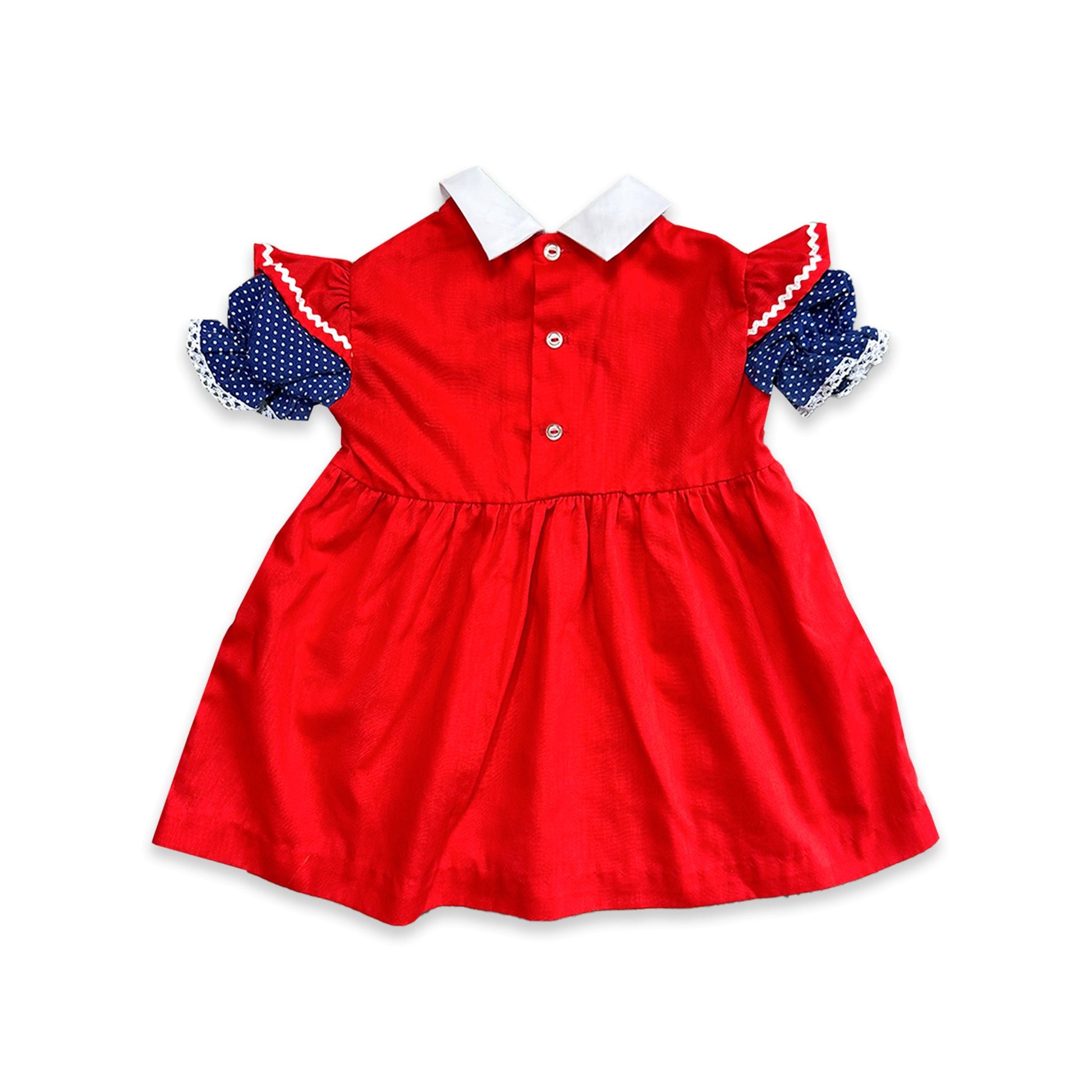 Red Smocked Prairie Dress 1 - 2 Years Dress Formal Red_Smocked_Prairie_Dress_1 - 2_Years_286 - Secondly